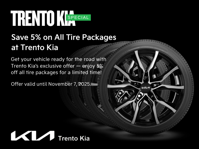 Save 5% on All Tire Packages at Trento Kia
