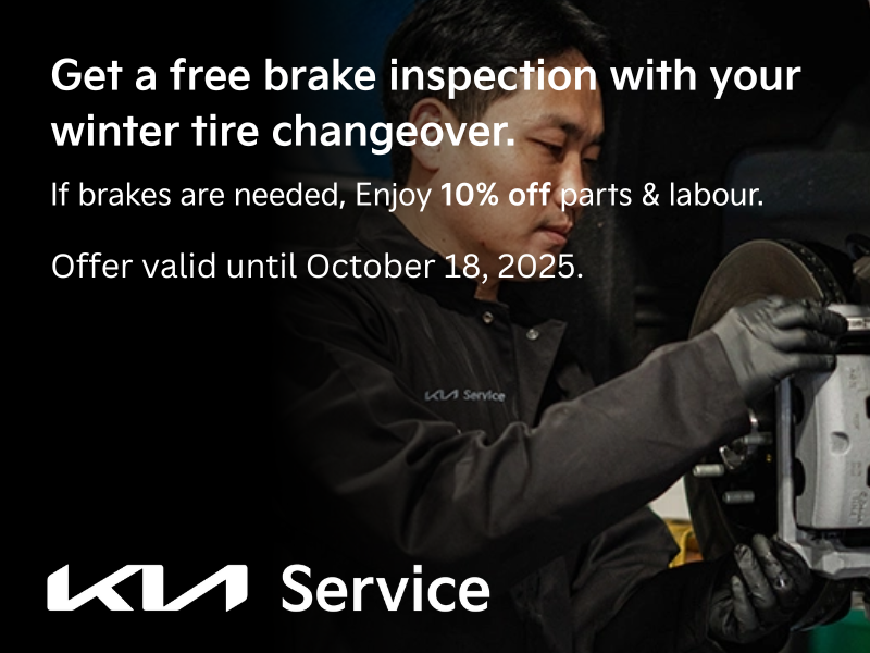 Get a free brake inspection with your winter tire changeover.