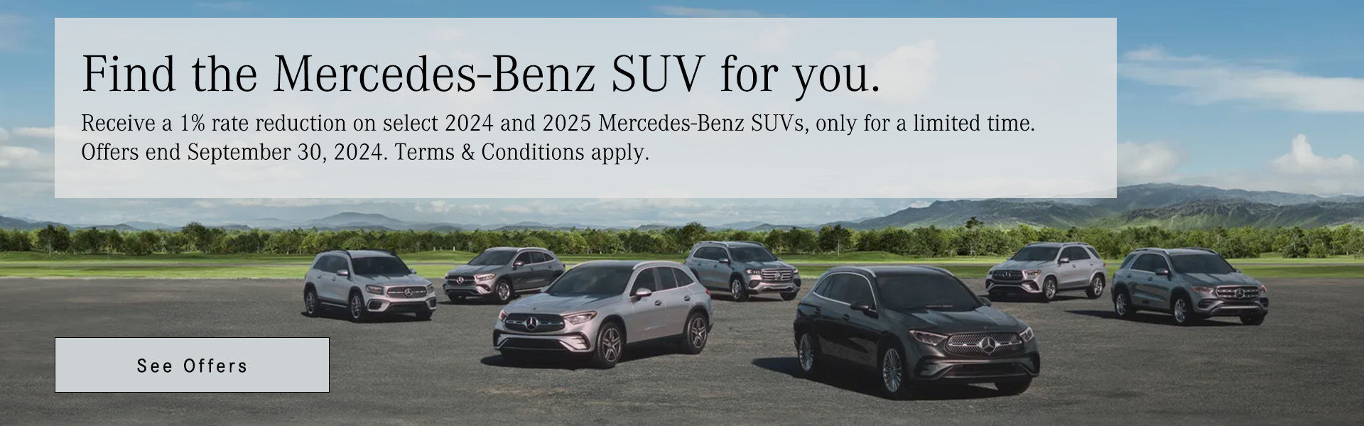 SUV Event<br>Offers are valid from Sept 1 - Sept 30th, 2024.