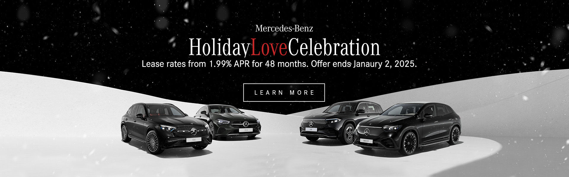 Holiday Love Celebration Event <br>Lease rates as low as 1.99%* APR