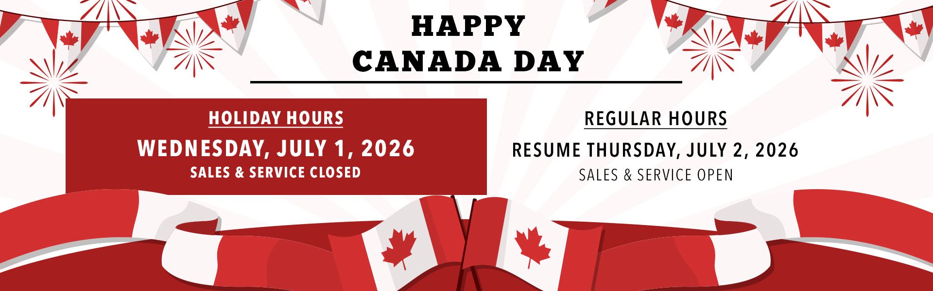 Canada Day Holiday Hours