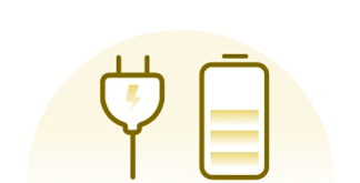 Yellow icons representing a plug and a battery, symbolizing a Battery Electric Vehicle (BEV).