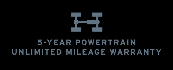 Don’t just drive. Drive with confidence thanks to our 5-YEAR Powertrain Unlimited Mileage Warranty.