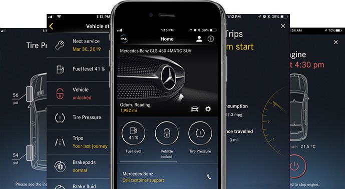 The Mercedes me connect App.