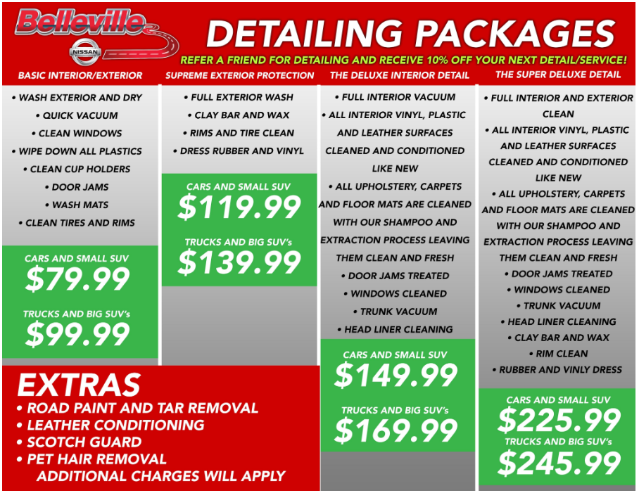Belleville Nissan Nissan Detailing Service