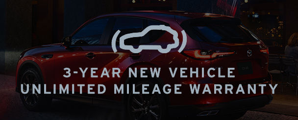 Every new Mazda vehicle in Canada (2015 onward) comes with a 3-YEAR New Vehicle Unlimited Mileage Warranty, so you can ignore the odometer and focus on the road ahead. Every new Mazda vehicle in Canada (2015 onward) comes with a 3-YEAR New Vehicle Unlimited Mileage Warranty, so you can ignore the odometer and focus on the road ahead.