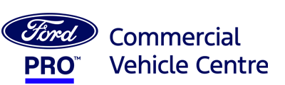 The Ford Pro Commercial Vehicle Centre logo in blue and white.