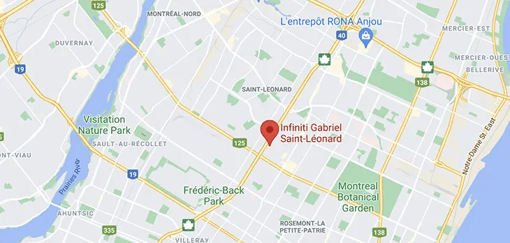 INFINITI GABRIEL ST-LEONARD Google Map