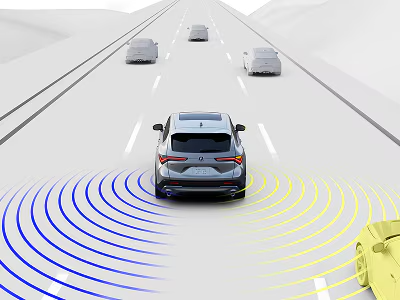 Le système d'information sur les angles morts détecte les véhicules cachés et fournit un avertissement visuel.