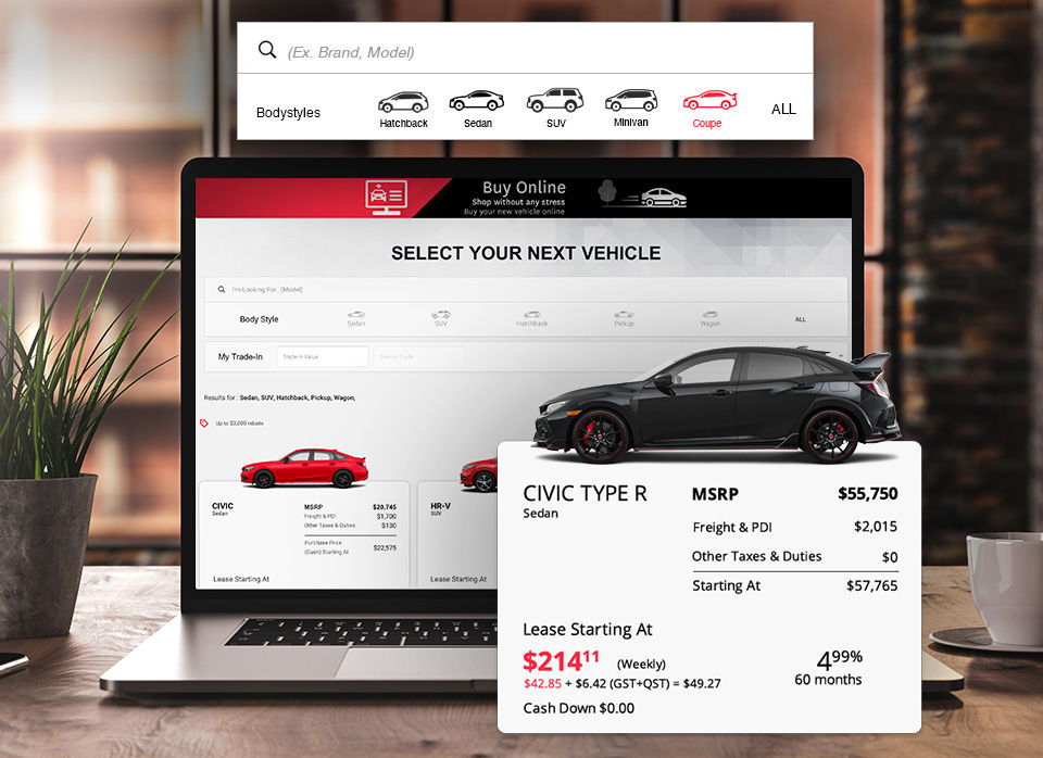 Build and Buy Your New Vehicle Online