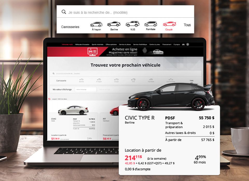 Configurez et achetez votre véhicule neuf en ligne