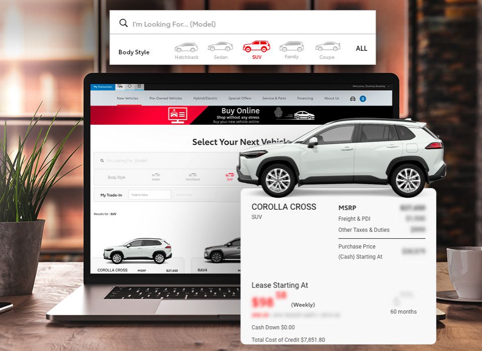 Build and Buy Your New Vehicle Online