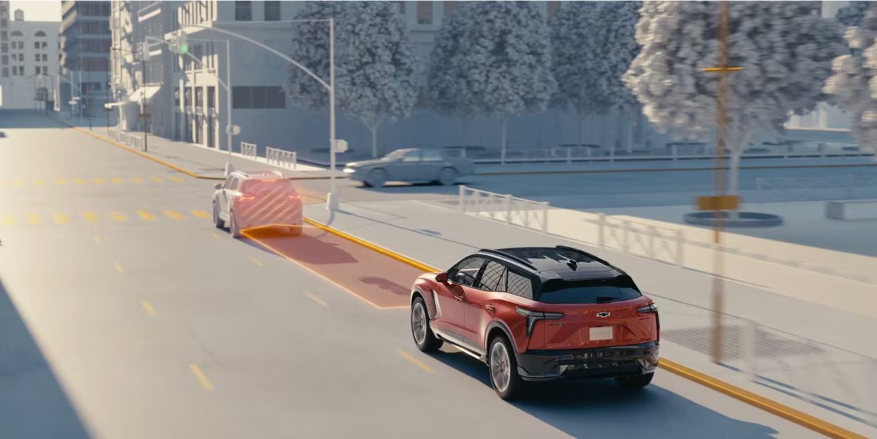 Front Auto Braking of the 2025 Chevrolet Blazer EV.