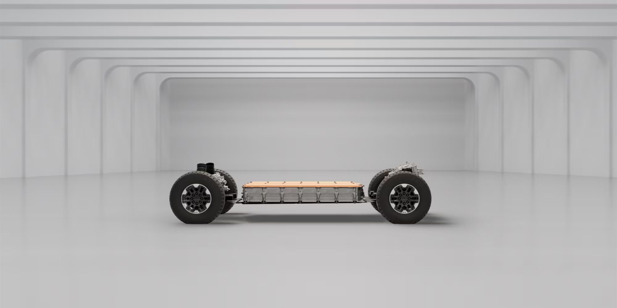 Side view of the Our Battery platform for the 2025 Chevrolet Blazer EV.