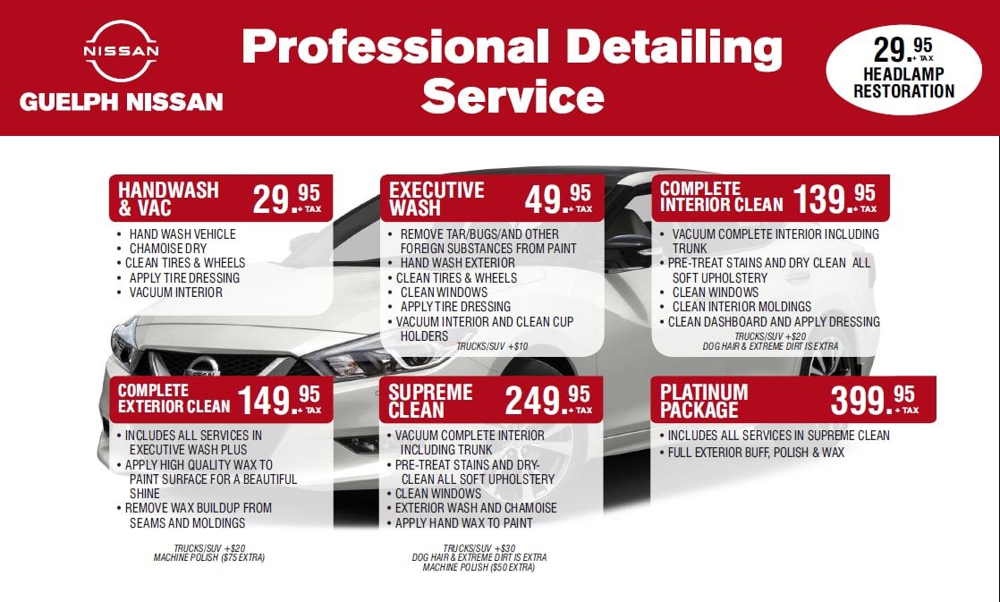 Nissan Detailing Service Guelph Nissan in Guelph