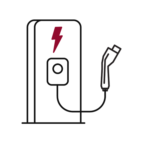 Illustration of public EV charger.