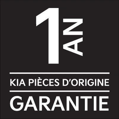 Une icône indiquant « Garantie pièces et service 1 an ».