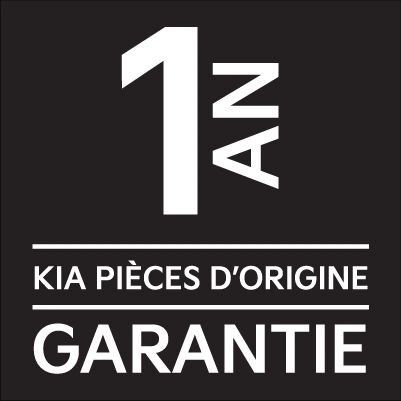 Une icône indiquant « Garantie pièces et service 1 an ».