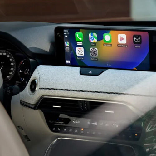 Interior view of interior HMI and touchscreen infotainment centre. 
