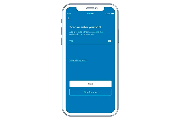 Screenshot of step 1: Scan or enter the vehicle's VIN.