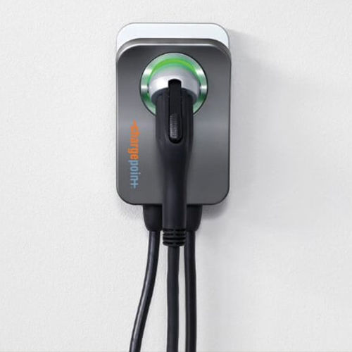 ChargePoint vehicle charging cord and wall mount. 