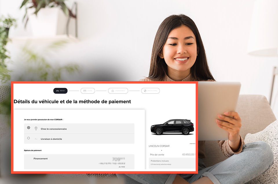 Processus d’achat 100% en ligne