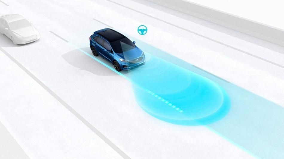 Image graphique montrant le Système d'aide au maintien de la trajectoire