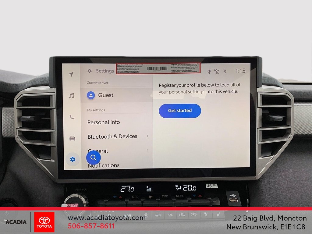 2025 Toyota TUNDRA HYBRID LIMITED NIGHTSHADE in Moncton, New Brunswick - 23 - w1024h768px