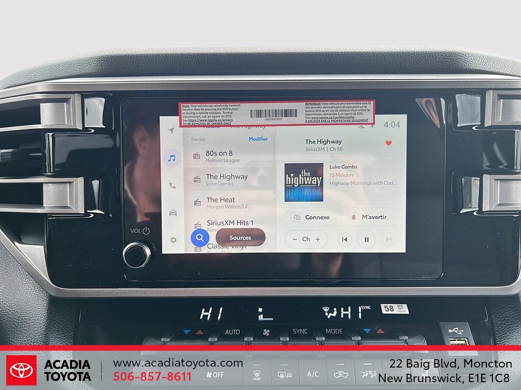 2026 Toyota Tundra 4X4 SR5 in Moncton, New Brunswick - 20 - w1024h768px