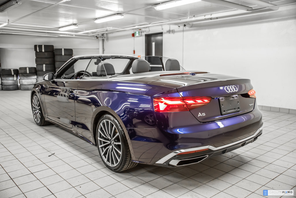 2022  A5 Cabriolet PROGRESSIV, COMFORT SEATS, ADVANCED DRIVER ASSIST in Laval, Quebec - 7 - w1024h768px