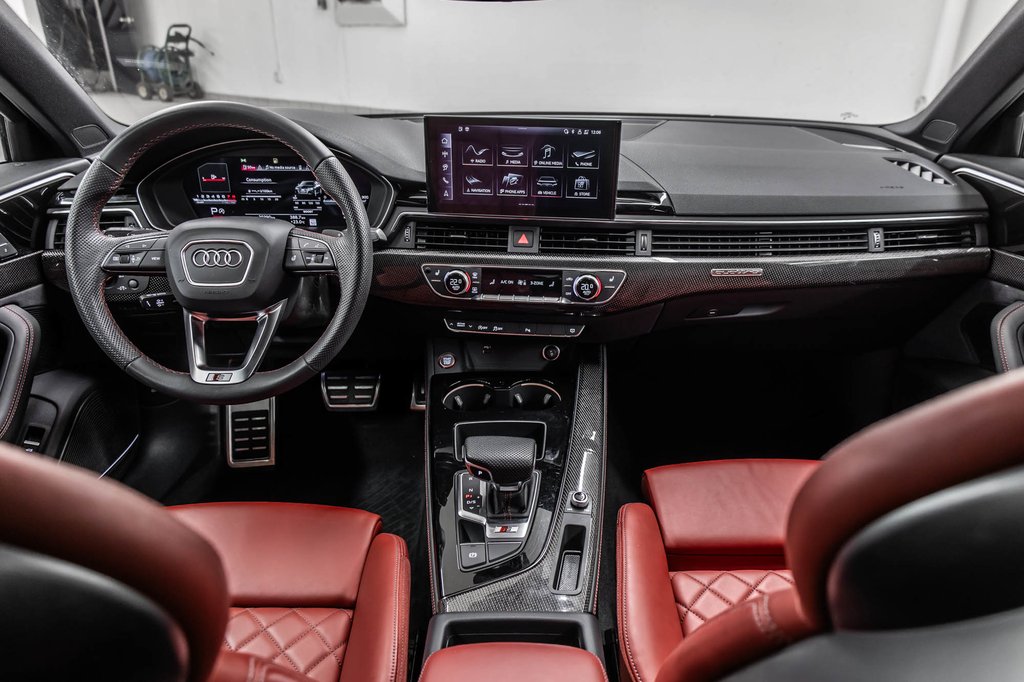 2024 Audi S4 SEDAN TECHNIK CARBON INLAYS, 19PCS FLAG DESIGN, RED CALI in Laval, Quebec - 37 - w1024h768px