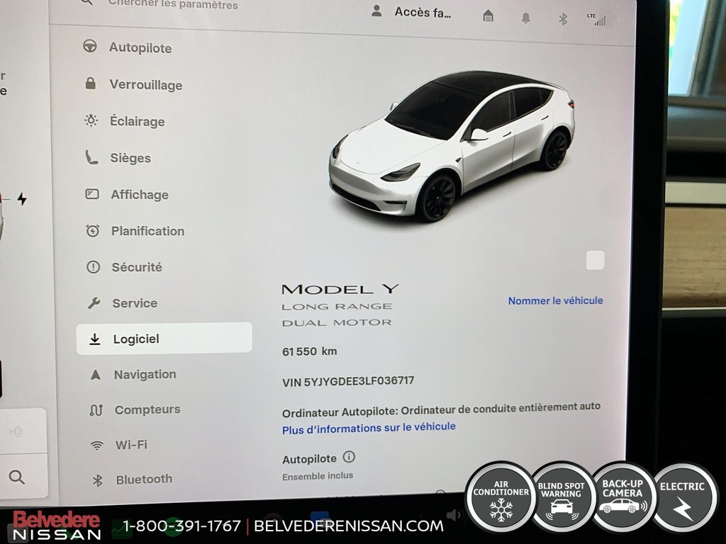 2020 Tesla Model Y Long Range AWD 483 KM AUTONOMIE in Saint-Jérôme, Quebec - 12 - w1024h768px