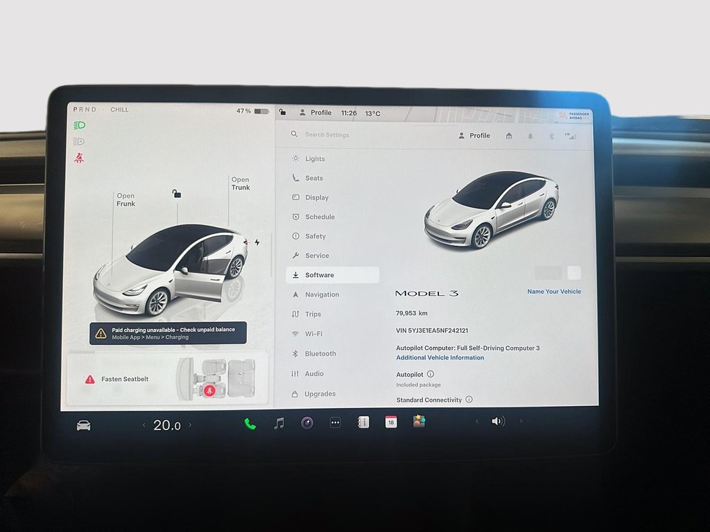 Tesla Model 3 STANDARD RANGE PLUS 2022 à St-Jean-Sur-Richelieu, Québec - 13 - w1024h768px