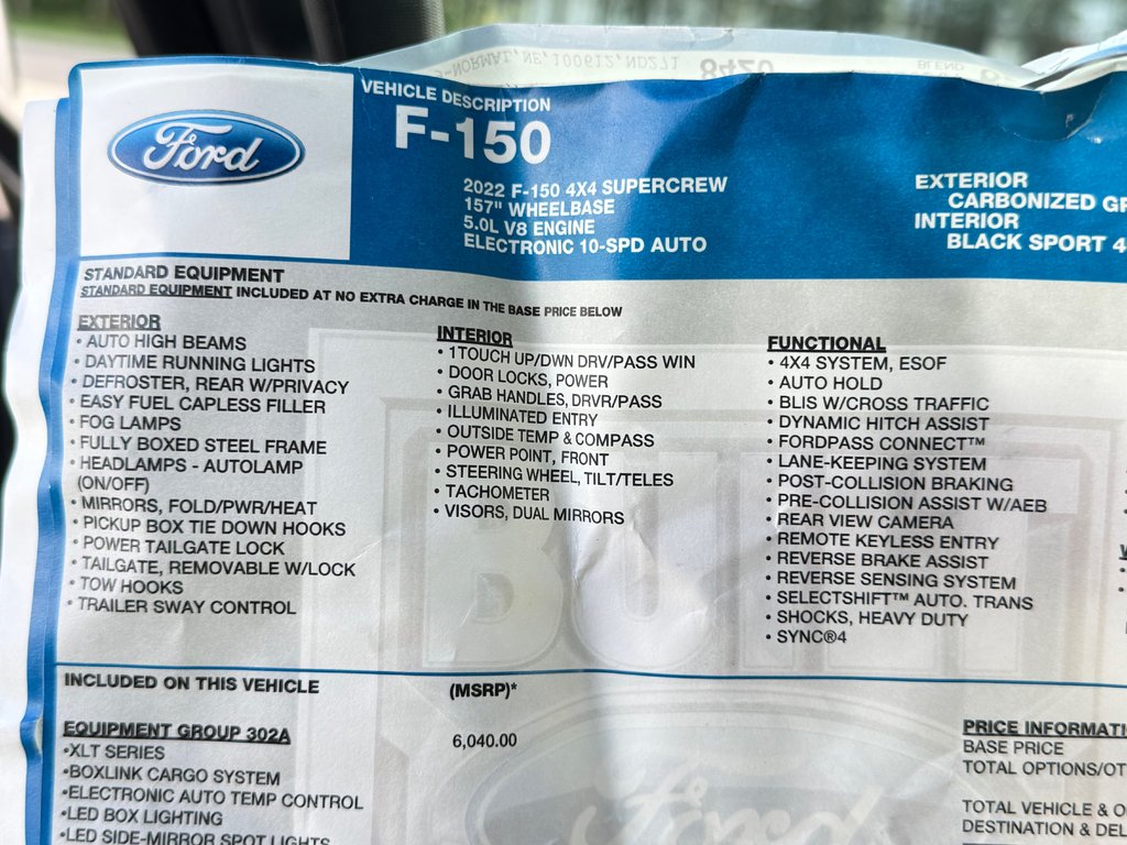 Ford F-150 F150 / SUPERCREW / TRÈS RARE 5.0 L !! 76.500KM / 2022 à Thetford Mines, Québec - 58 - w1024h768px
