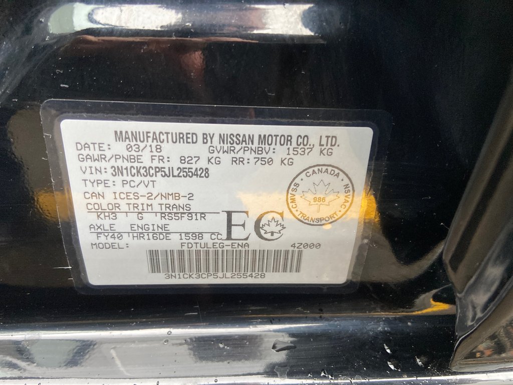2018 Nissan Micra SV in Cowansville, Quebec - 40 - w1024h768px