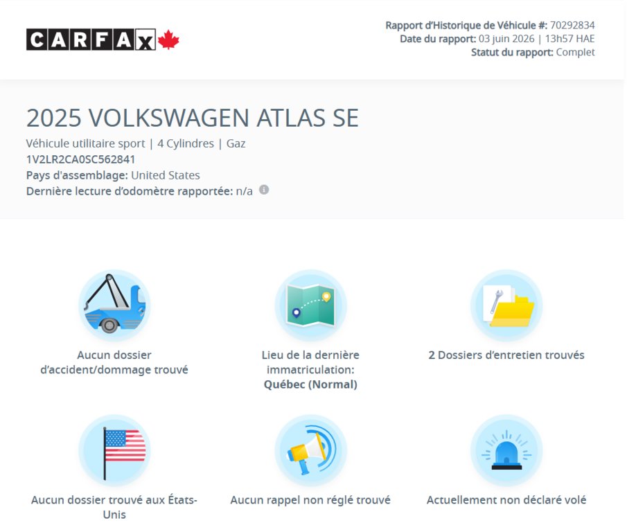 Volkswagen Atlas Comfortline CUIR | DEMARREUR | CARPLAY | CAMÉRA +++ 2025 à Laval, Québec - 2 - w1024h768px