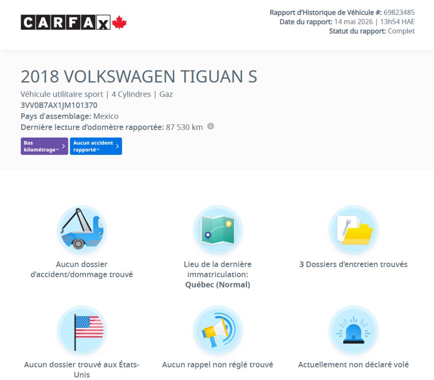 Volkswagen Tiguan Trendline 4MOTION | BAS KM | CARPLAY | CAMÉRA +++ 2018 à Laval, Québec - 2 - w1024h768px