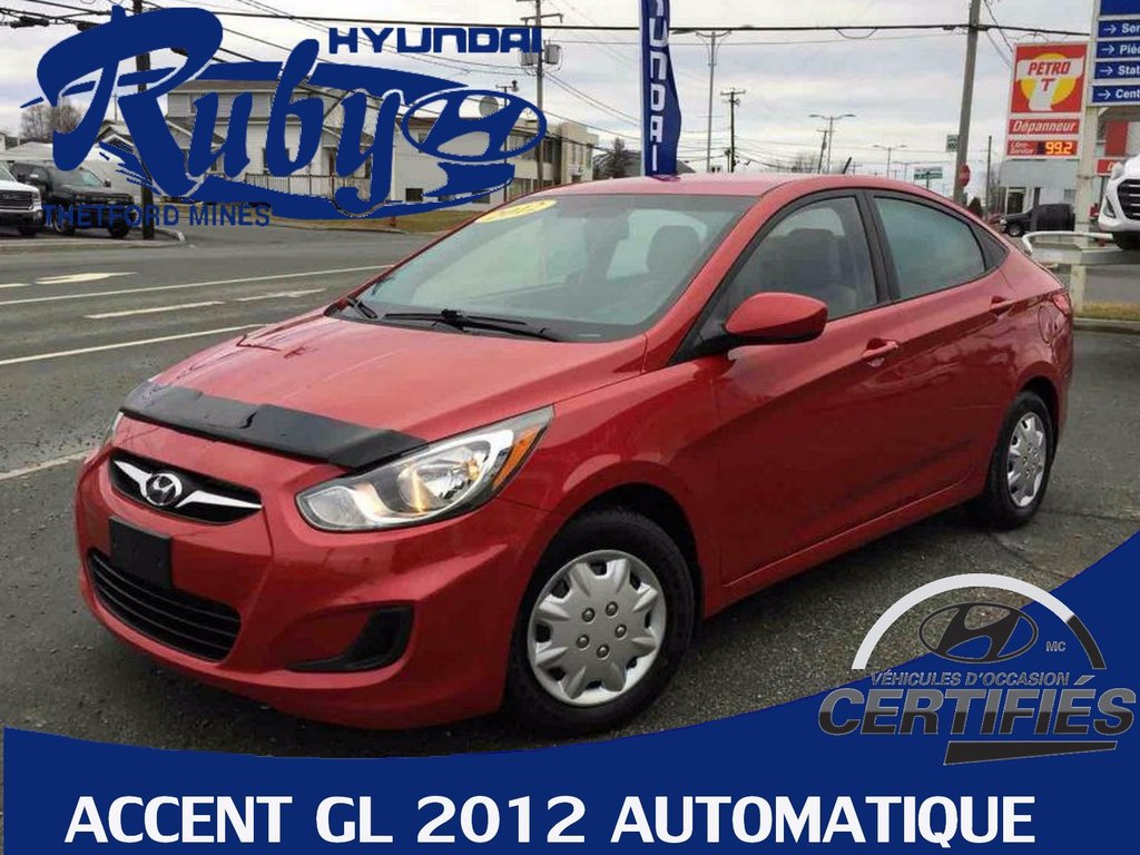 Used 2012 Hyundai Accent Gl In Thetford Mines Used Inventory Ruby Hyundai In Thetford Mines Quebec