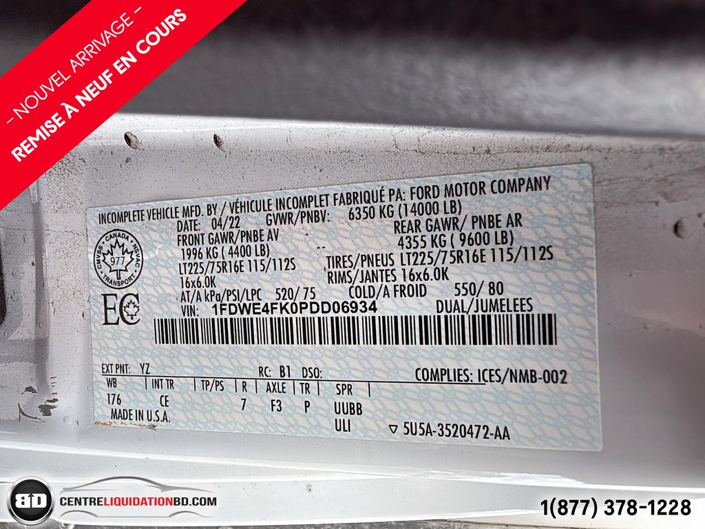 Ford E-Series Cutaway E450 7.3L ESSENCE REEFER ZANOTTI 14P 2023 à Granby, Québec - 17 - w1024h768px