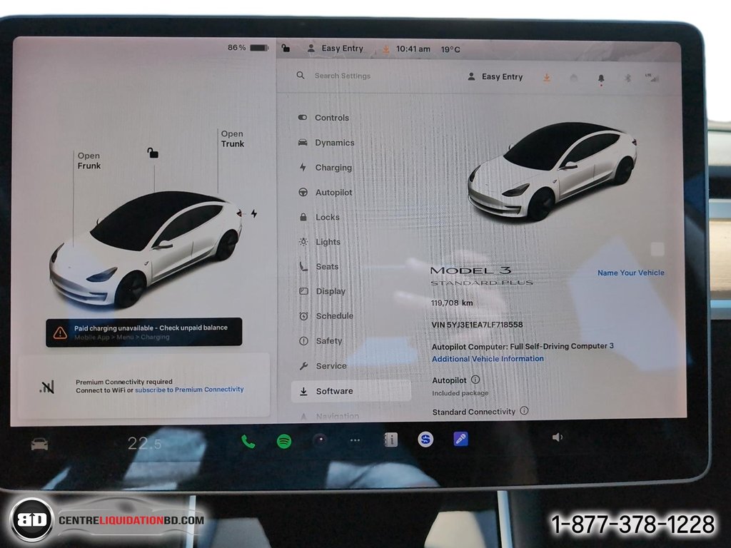 2020 Tesla MODEL 3 Standard Range Plus in Granby, Quebec - 17 - w1024h768px