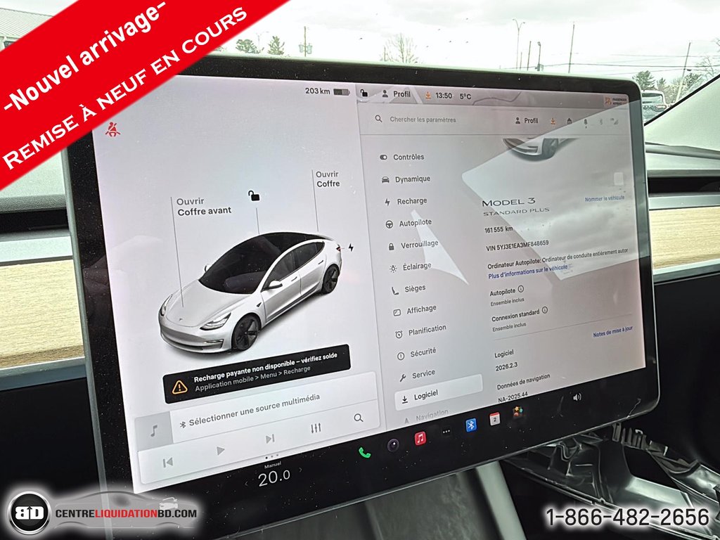 2021 Tesla Model 3 STANDARD RANGE PLUS in Granby, Quebec - 14 - w1024h768px