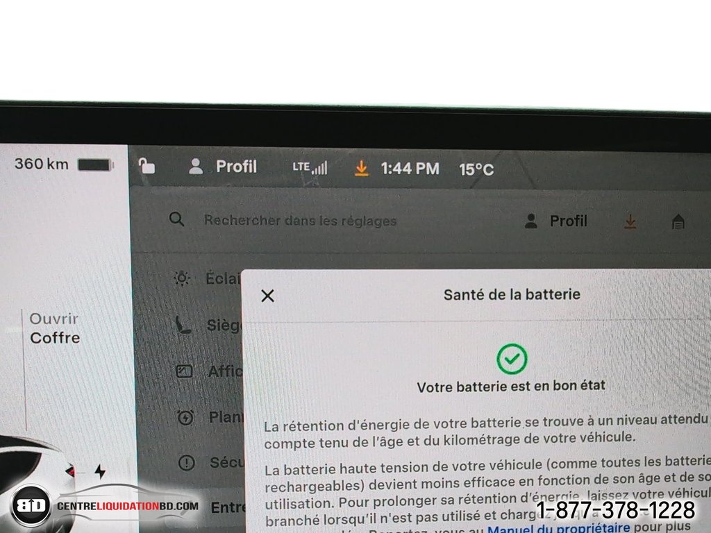 2023 Tesla Model Y RWD AUTOPILOT FSD 3 in Granby, Quebec - 21 - w1024h768px