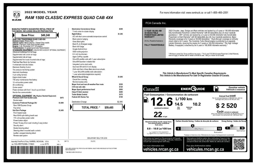2022 Ram 1500 Classic in Antigonish, Nova Scotia - 1 - w1024h768px