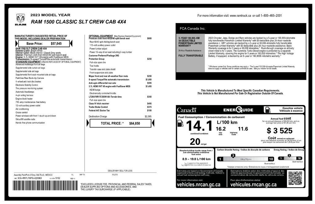 2023 Ram 1500 Classic in Antigonish, Nova Scotia - 2 - w1024h768px