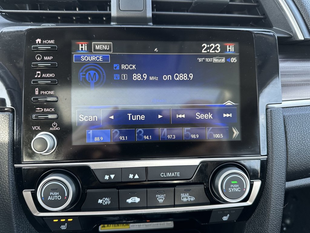 2020 Honda Civic Sedan Touring | Lthr | HtdSeat | Cam | Bluetooth | Aux in Saint John, New Brunswick - 25 - w1024h768px