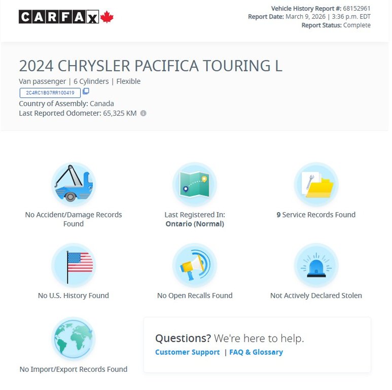 Chrysler Pacifica Touring-L | Leather | Cam | USB | HtdSeats 2024 à Saint John, Nouveau-Brunswick - 2 - w1024h768px