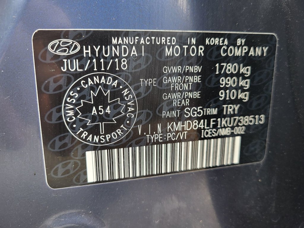 2019 Hyundai Elantra in Antigonish, Nova Scotia - 33 - w1024h768px