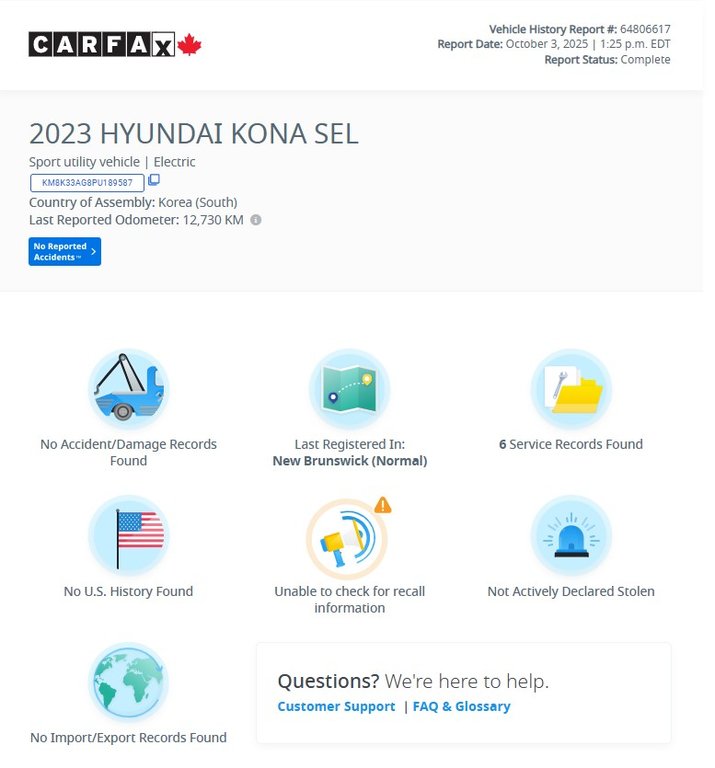 2023 Hyundai Kona Electric Ultimate | Leather | Roof | Nav | Cam | USB in Saint John, New Brunswick - 2 - w1024h768px