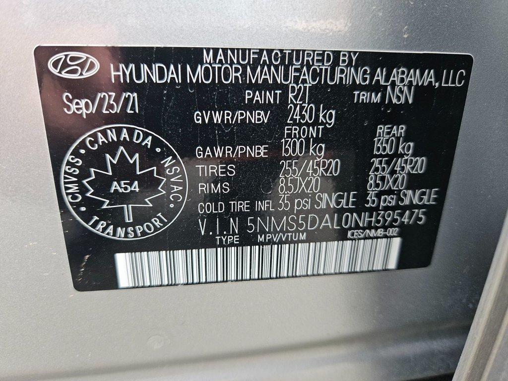 2022 Hyundai Santa Fe in Antigonish, Nova Scotia - 60 - w1024h768px