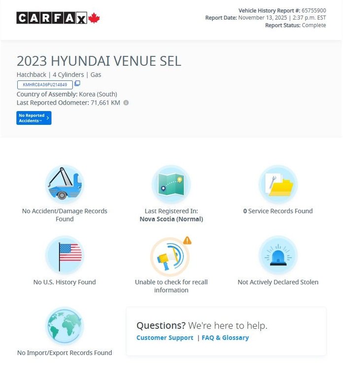 2023 Hyundai Venue Preferred | Cam | USB | HtdSeat | Warranty to 2028 in Saint John, New Brunswick - 2 - w1024h768px